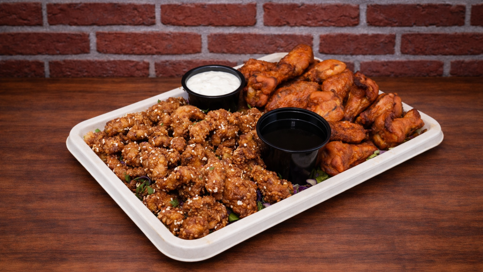SESAME CHICKEN STRIPS & CHICKEN WINGS
